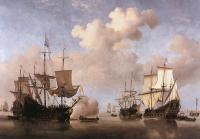 Velde the Younger, Willem van de - Calm: Dutch Ships Coming to Anchor